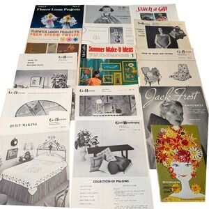VTG Craft Booklet Lot 15pc Good Housekeeping Studio how to booklets 60s 80s